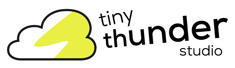 tiny thunder studio logo, to home page