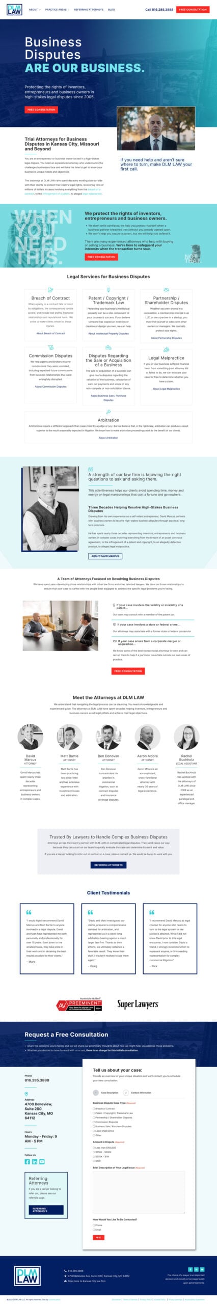 website-project-screenshot-dlmlaw-home