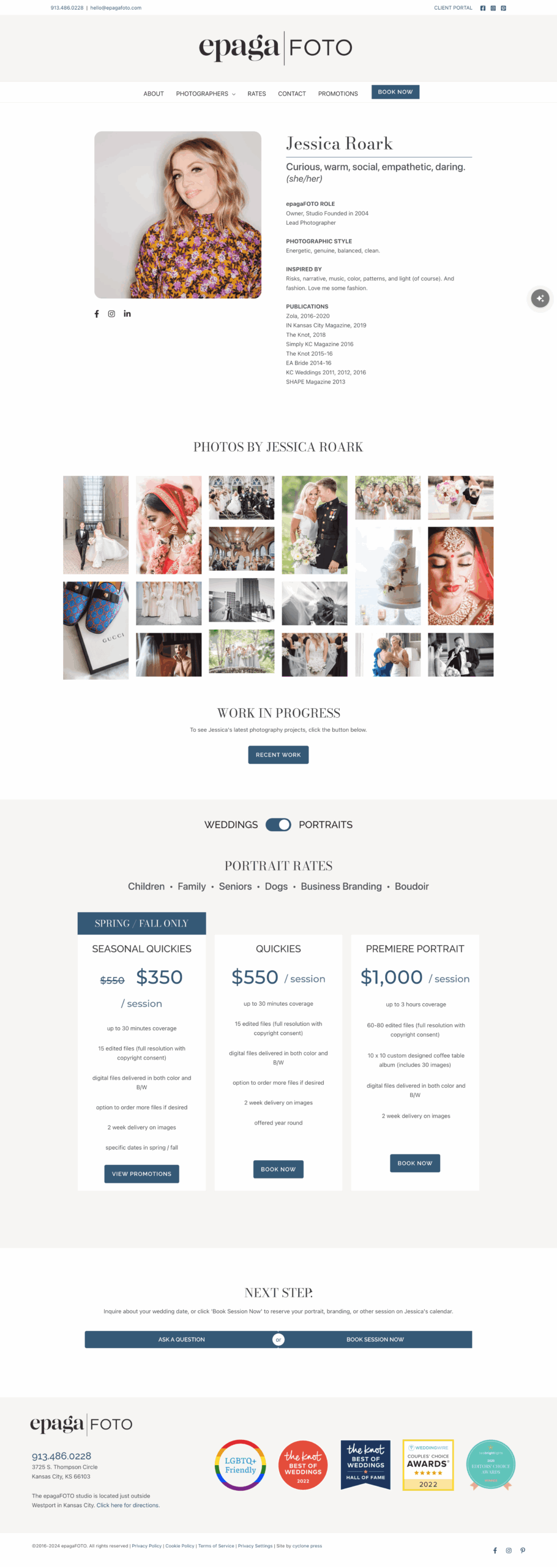 website-project-screenshot-epagafoto-jessicaroark epagaFOTO Website Redesign
